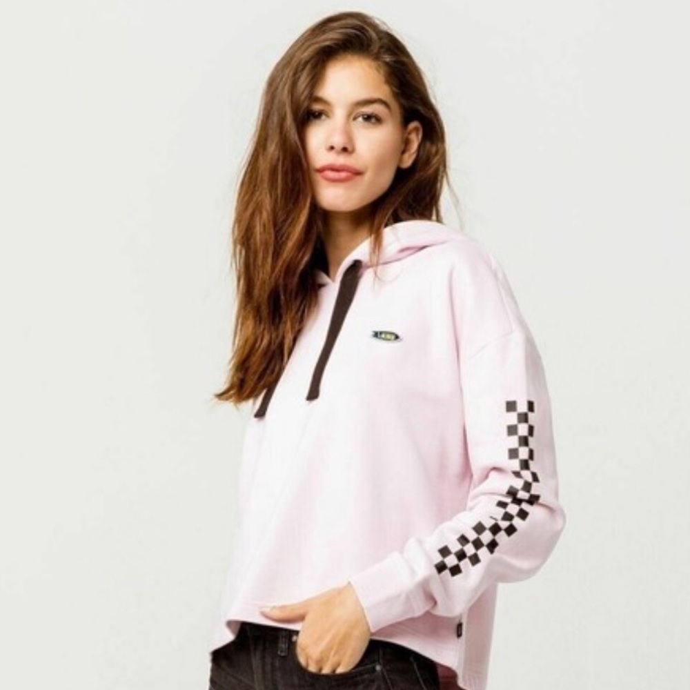 Vans Leila Pink Cropped Sweatshirt‎ Hoodie Size M